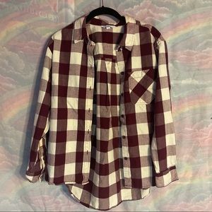 Red and White Plaid Top